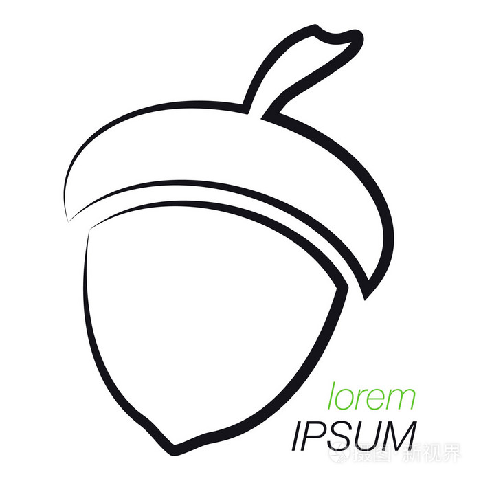 大纲橡子.模板标识公司插画-正版商用图片1nkqqg-摄图新视界