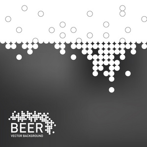 啤酒泡沫背景，程式化的泡沫。矢量