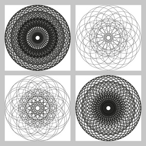 黑色和白色几何圆形图案图片