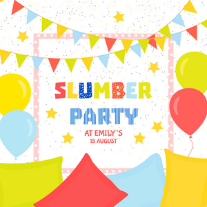 睡衣海报标题睡衣派对海报照片