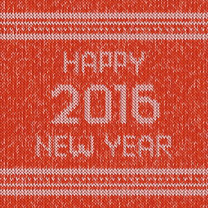 圣诞针织毛衣设计图案。 新年快乐2016TE