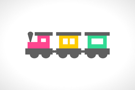 美丽多图色的玩具火车