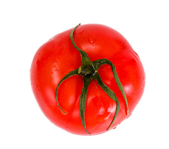 孤立在白色背景上的红番茄