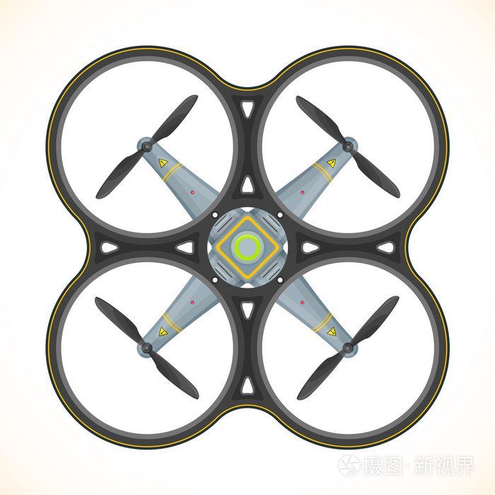 矢量平面 quadcopter 无人机它制作图案