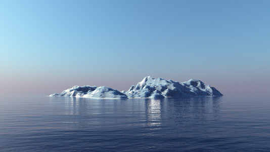 在海洋中的冰山