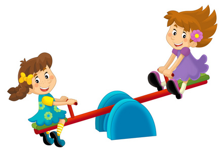 卡通儿童游乐场玩具-分离照片