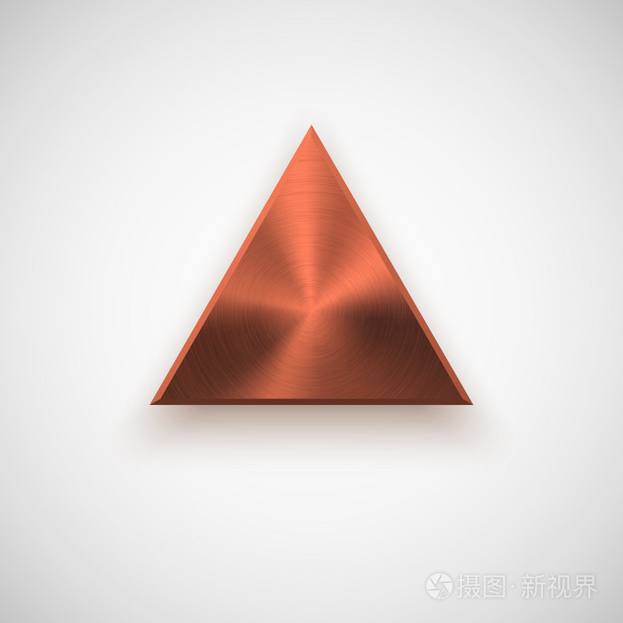 青铜抽象三角形按钮模板