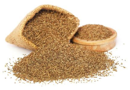 Ajwain 种子的特写