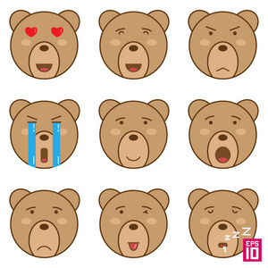 熊微笑情感图标