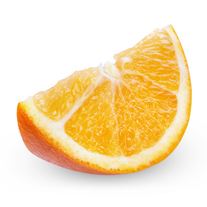 部分的孤立的白色背景上的鲜橙色