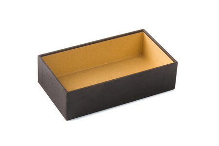 纸板纸盒或孤立与 s 的暗棕色的纸包纸盒