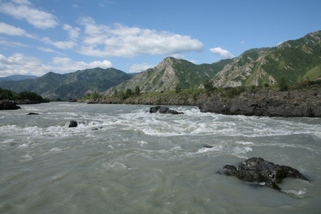 阿尔泰地区俄罗斯山风景