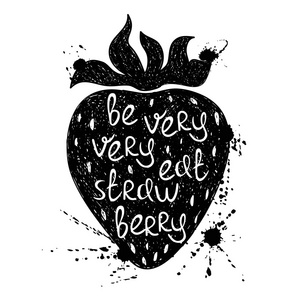 草莓的剪影图片