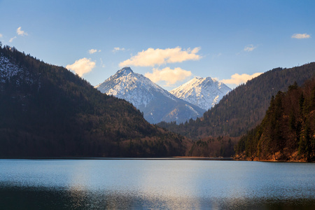 绿色森林蓝 Alpsee 湖