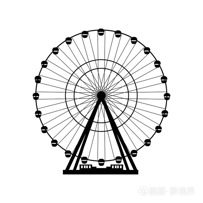 摩天轮. 嘉年华. 游乐场背景.