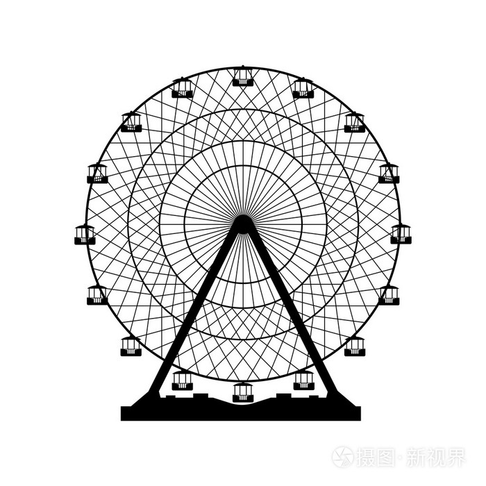 摩天轮. 嘉年华. 游乐场背景.插画-正版商用图片1nlixn-摄图新视界