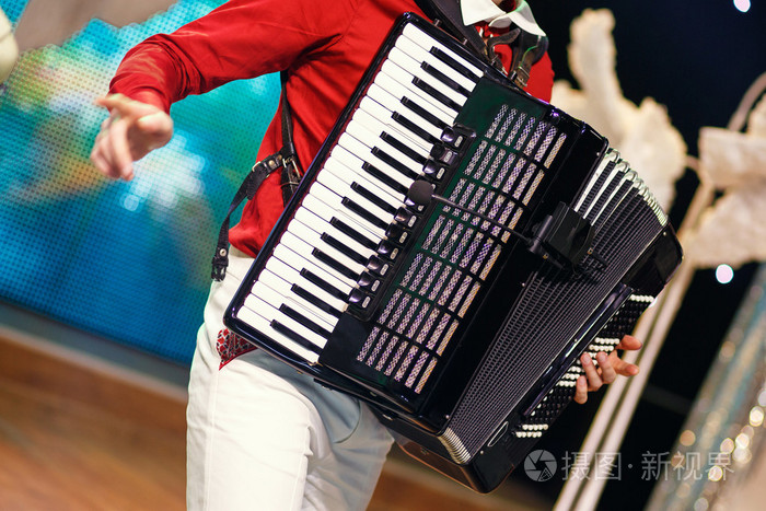 手风琴演奏的音乐家