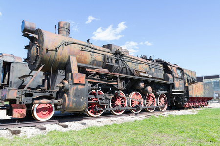 旧苏联军用火车机车。