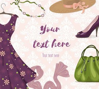 时尚女人衣服背景去购物或零售业务照片