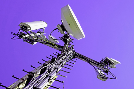 蜂窝移动通信的基站天线照片