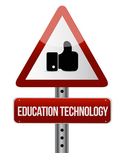 教育技术像道路标志的概念
