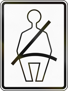 美国交通标志牌安全带