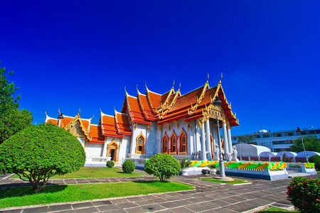 在曼谷的 wat benchamabophit 寺