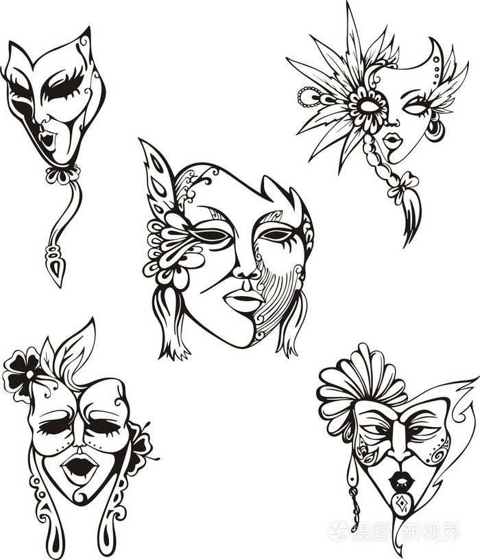 嘉年华威尼斯面具套