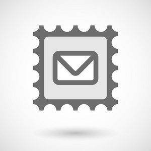 孤立的矢量图的邮件邮票标志