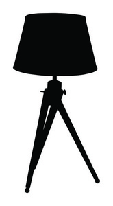 现代台灯的剪影照片