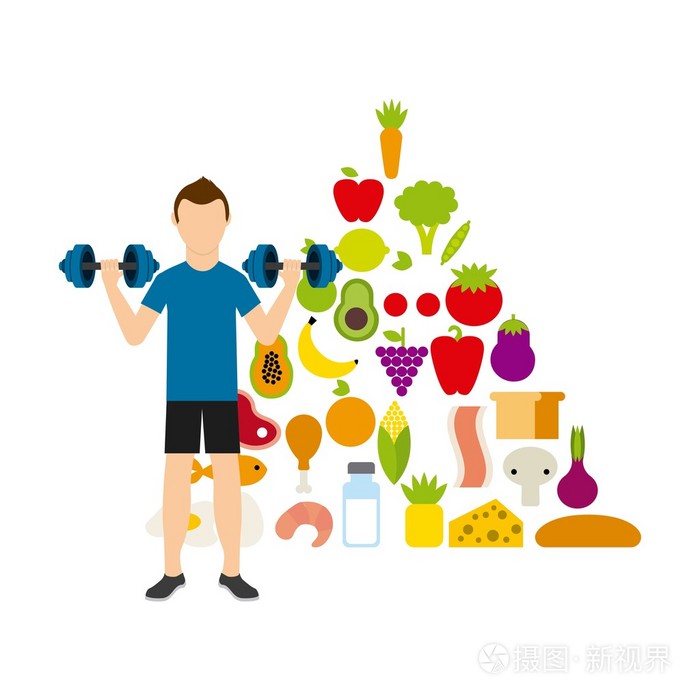 健康的生活方式设计插画-正版商用图片1nmmai-摄图新视界
