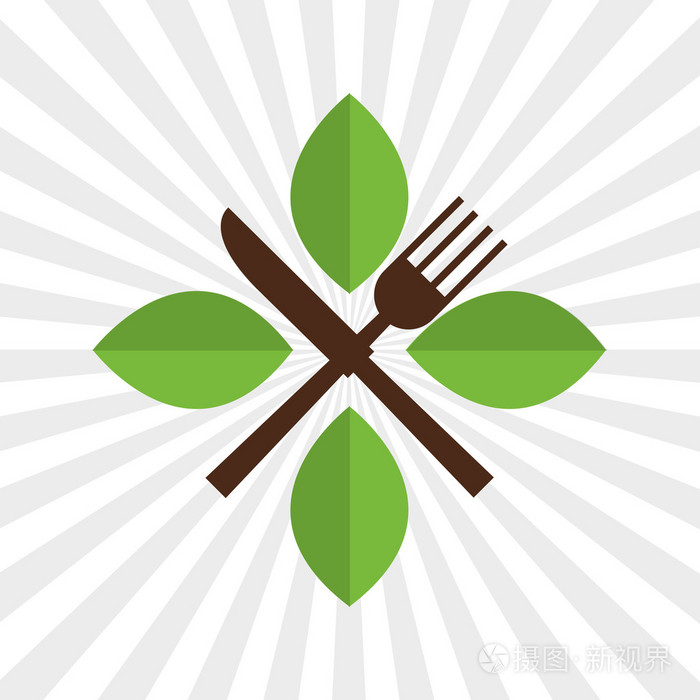 有机食品设计.健康的食物.菜单的概念,矢量图