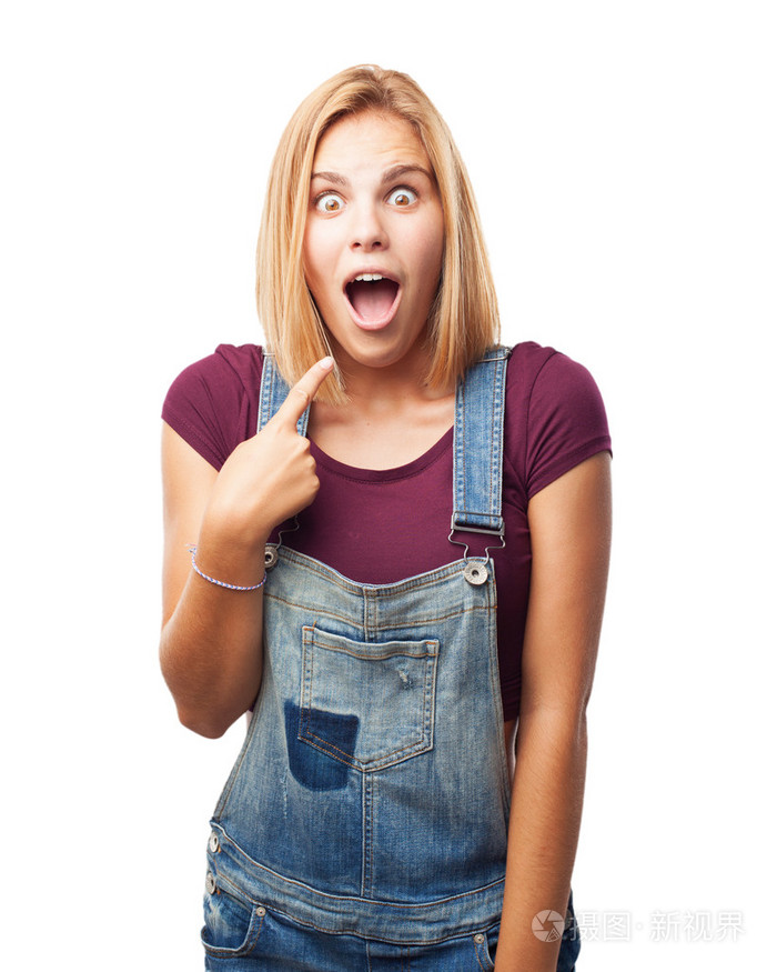 金发女孩与惊讶的表情照片-正版商用图片1nmoz9-摄图新视界