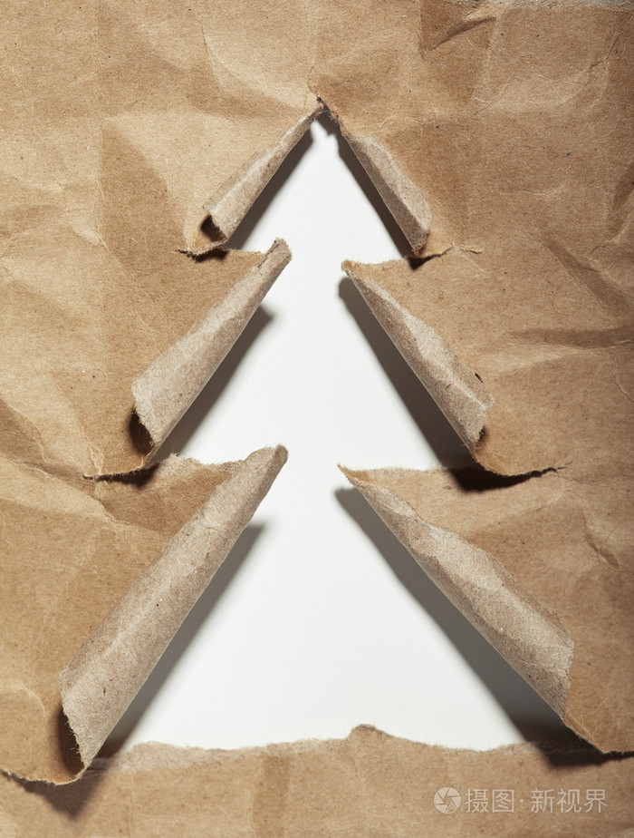 撕碎的纸片圣诞树照片-正版商用图片1nmpgv-摄图新视界