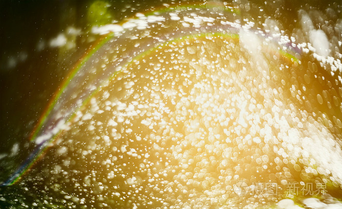 水喷淋或雨花园