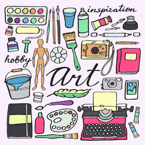 手绘漫画艺术工具集p照片