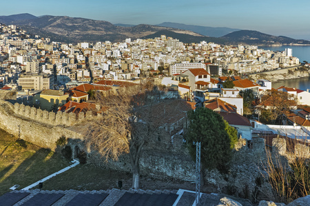 希腊卡瓦拉令人惊叹的全景图