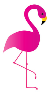 粉红色的火烈鸟鸟图标