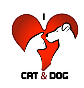 猫和狗徽标