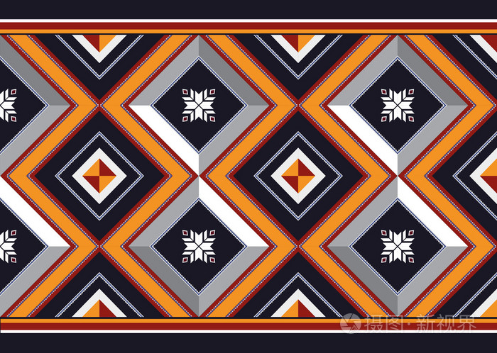 民族的几何图案无缝设计为背景,壁纸,服装和包装纸的