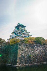 在日本大阪的大阪城堡