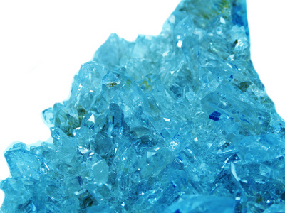 海蓝宝石的宝石 geode 地质晶体