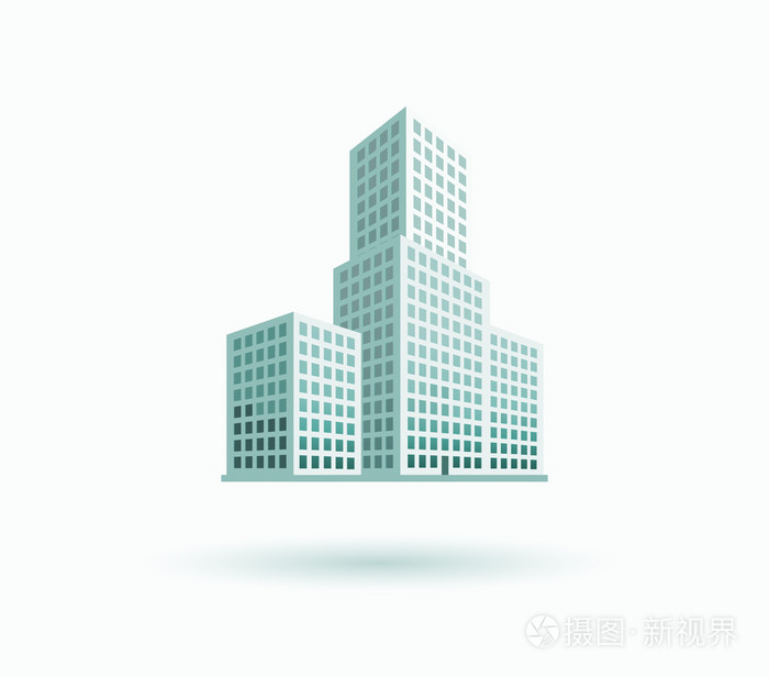 摩天大楼房屋建筑图标