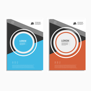矢量单张宣传册传单模板 A4 大小设计 年度报告 书籍封面版式设计，抽象的封面设计