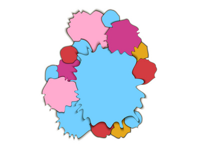 三维溅彩纸. 向量照片