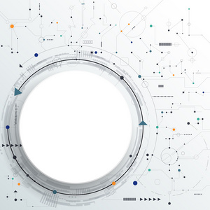 矢量抽象未来派电路板上浅灰色的背景