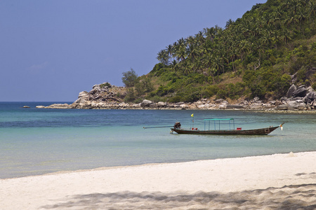 景观上岛的帕岸岛，瓶装的海滩，泰国