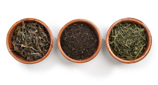 绿茶, 红茶, 白茶照片