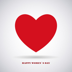 幸福的妇女日化的矢量心脏符号