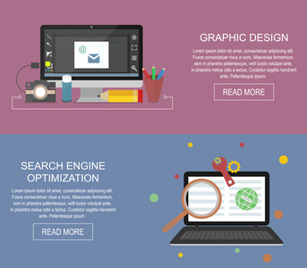 图形设计与搜索引擎优化网站横幅